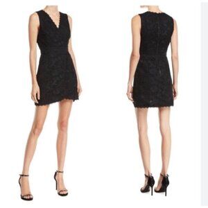 ALICE + OLIVIA LENNON BLACK LACE EMBROIDERED SLEEVELESS COCKTAIL DRESS - 4